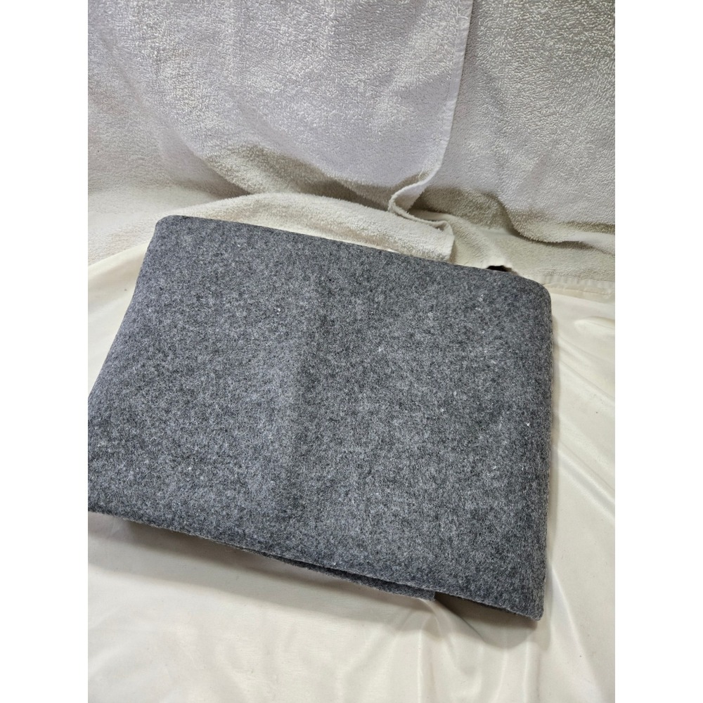 Two Wool Blend Emergency Blanket Heavyweight Charcoal Gray Utility Camping.